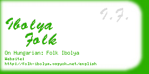 ibolya folk business card